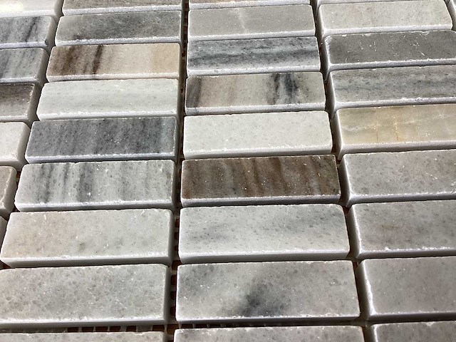 Natuursteen marmer grijs 2x5 cm mozaïek tegel 9 m² - afbeelding 3 van  8