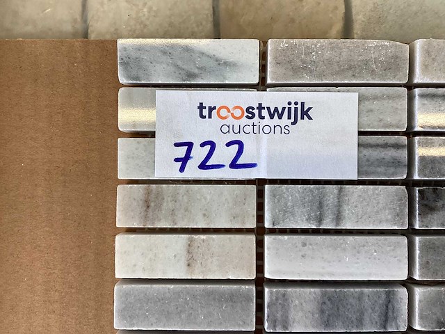 Natuursteen marmer grijs 2x5 cm mozaïek tegel 9 m² - afbeelding 4 van  8