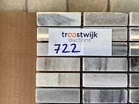 Natuursteen marmer grijs 2x5 cm mozaïek tegel 9 m² - afbeelding 4 van  8