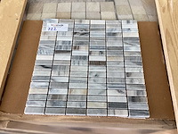 Natuursteen marmer grijs 2x5 cm mozaïek tegel 9 m² - afbeelding 1 van  8