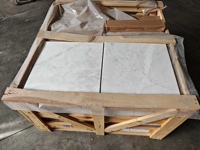 Natuursteen marmer wit honed 45,7x45,7 cm tegel 106,5 m² - afbeelding 3 van  8