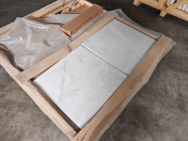 Natuursteen marmer wit honed 45,7x45,7 cm tegel 106,5 m² - afbeelding 6 van  8