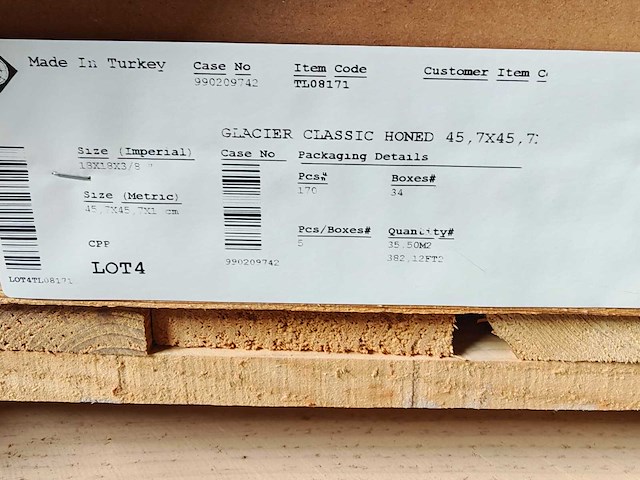 Natuursteen marmer wit honed 45,7x45,7 cm tegel 106,5 m² - afbeelding 3 van  5