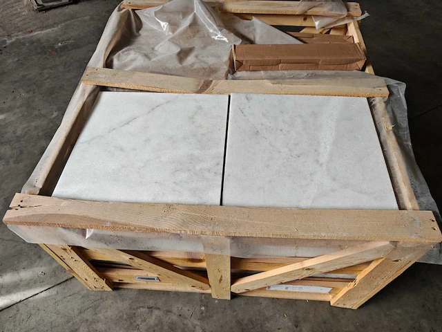 Natuursteen marmer wit honed 45,7x45,7 cm tegel 106,5 m² - afbeelding 3 van  8
