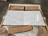 Natuursteen marmer wit/grijs gepolijst 45,7x45,7 cm tegel 106,5 m² - afbeelding 2 van  8