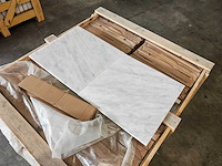 Natuursteen marmer wit/grijs gepolijst 45,7x45,7 cm tegel 106,5 m² - afbeelding 5 van  8