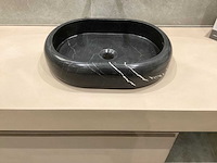 Natuursteen marmer zwart oval waskom 47x34x10 cm - afbeelding 4 van  18