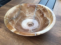 Natuursteen onyx waskom 41x15 cm - afbeelding 1 van  5