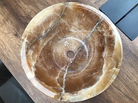 Natuursteen onyx waskom 41x15 cm - afbeelding 4 van  5