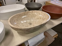 Natuursteen opzet waskom 61x41 cm - afbeelding 1 van  4