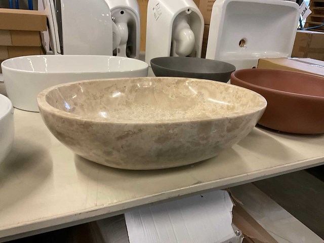Natuursteen opzet waskom 61x41 cm - afbeelding 4 van  4