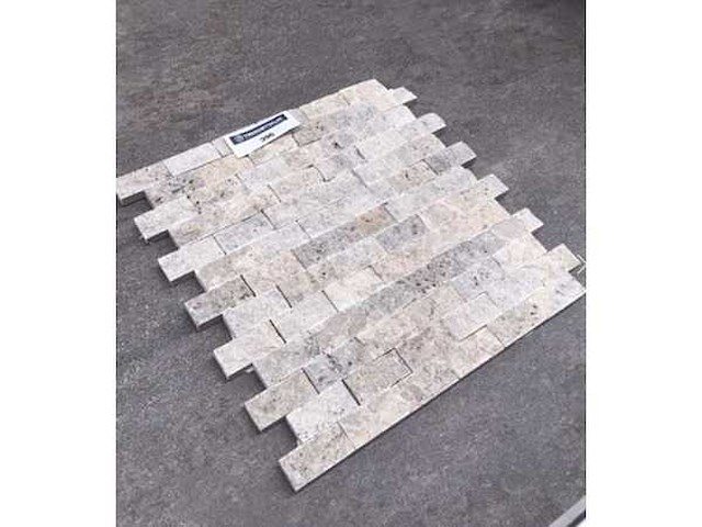 Natuursteen silver travertin mozaïek 29x30,5 cm tegel 10 m² - afbeelding 1 van  3