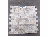 Natuursteen silver travertin mozaïek 29x30,5 cm tegel 10 m² - afbeelding 2 van  3