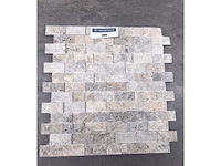 Natuursteen silver travertin mozaïek 29x30,5 cm tegel 10 m² - afbeelding 2 van  3