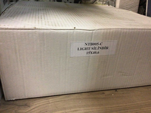 Natuursteen travertin beige silindir waskom 40,6x15 cm - afbeelding 3 van  6