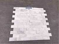 Natuursteen white marmer mozaïek 29x30,5 cm tegel 10 m² - afbeelding 2 van  3