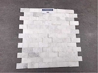 Natuursteen white marmer mozaïek 29x30,5 cm tegel 10 m² - afbeelding 2 van  3