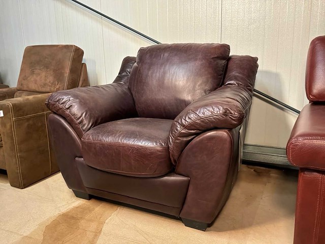 Natuzzi leren fauteuil - afbeelding 4 van  11