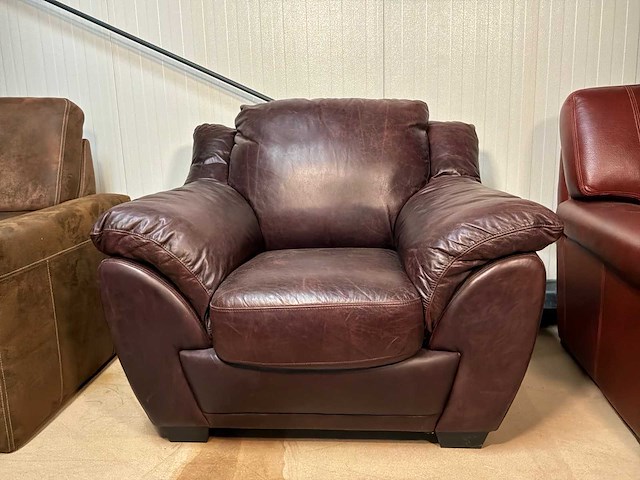 Natuzzi leren fauteuil - afbeelding 7 van  11