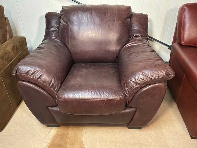 Natuzzi leren fauteuil - afbeelding 9 van  11