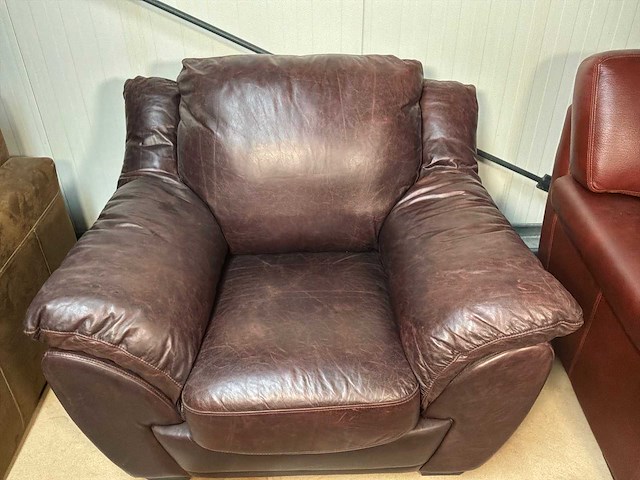 Natuzzi leren fauteuil - afbeelding 10 van  11