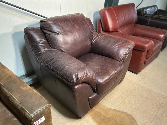 Natuzzi leren fauteuil - afbeelding 11 van  11