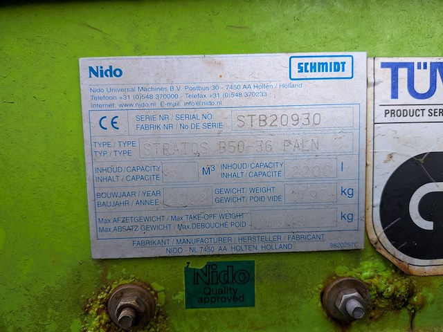 Natzoutstrooier, nido | schmidt, stratos b50-36 paln, 2002 - afbeelding 7 van  7