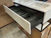 Navarro mat wit badkamerkast 120cm - afbeelding 4 van  5