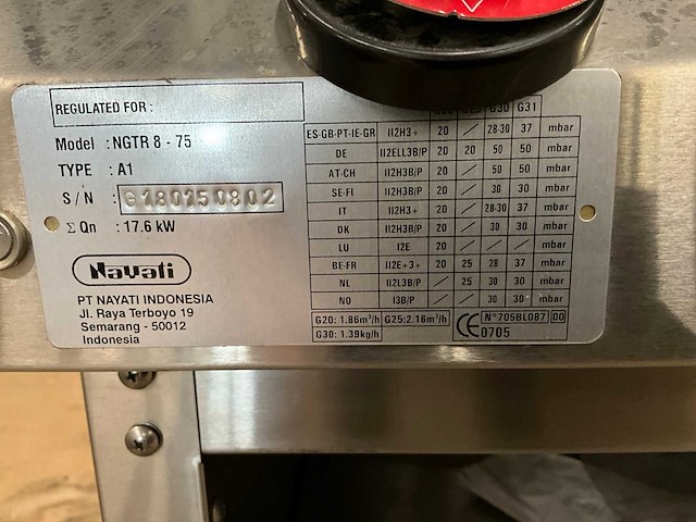 Nayati ngtr-08/75 viervlams gas kooktafel - afbeelding 4 van  6