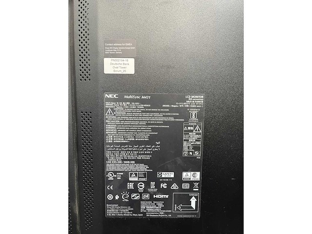 Nec - 43" 4k ultra hd monitor - zonder afstandsbediening - afbeelding 10 van  12