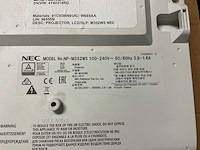 Nec d18 np-m352ws projector - afbeelding 6 van  6