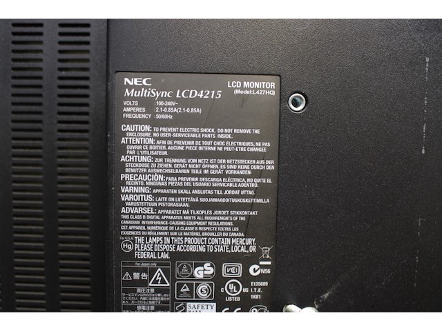 Nec multisync lcd 42 inch monitor - afbeelding 7 van  11