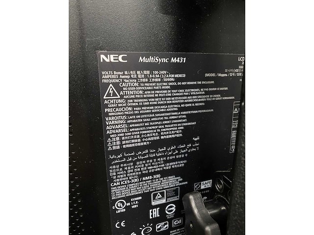 Nec multisync m431 pcap - 43" 4k uhd monitor met statief - afbeelding 13 van  25