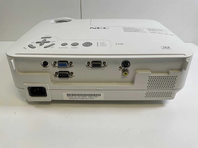 Nec (np-v260) 2.600 lumen svga projector (818 lamp hours) - afbeelding 4 van  6