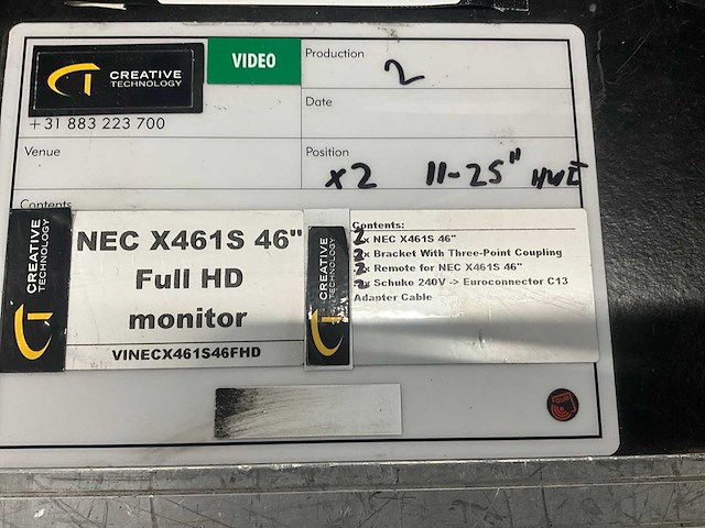 Nec x461s 46” full hd monitor (2x) - afbeelding 2 van  10