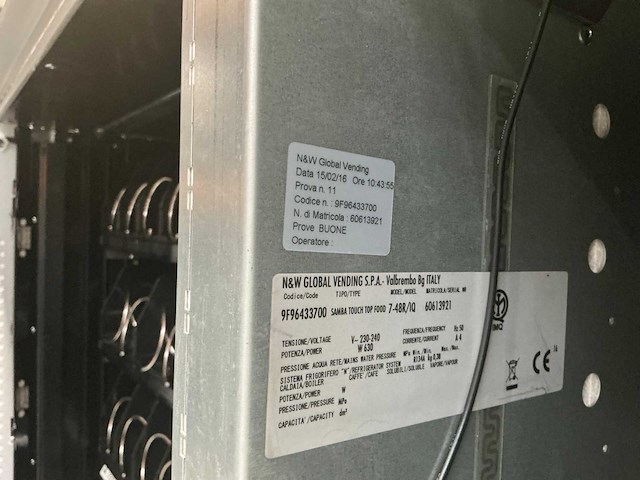 Necta samba combi-automaat verkoopautomaat - afbeelding 3 van  3