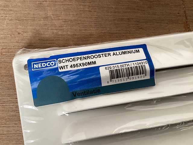 Nedco schoepenrooster aluminium 495x90 (10x) - afbeelding 1 van  2
