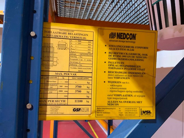 Nedcon 3 secties palletstelling - afbeelding 7 van  8