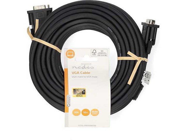 Nedis - vga-kabel - vga male naar vga male (25x) - afbeelding 1 van  3