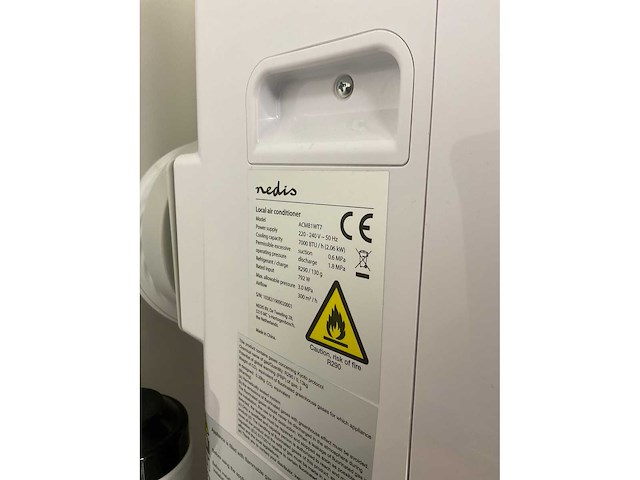 Nedis acm81wt7 mobiele airconditioning - afbeelding 2 van  7