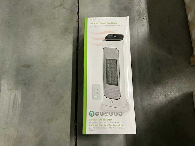 Nedis ceramic tower fan heater - afbeelding 1 van  3