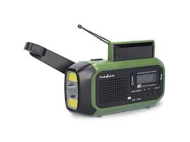 Nedis emergency dab+/fm crank radio - afbeelding 1 van  2