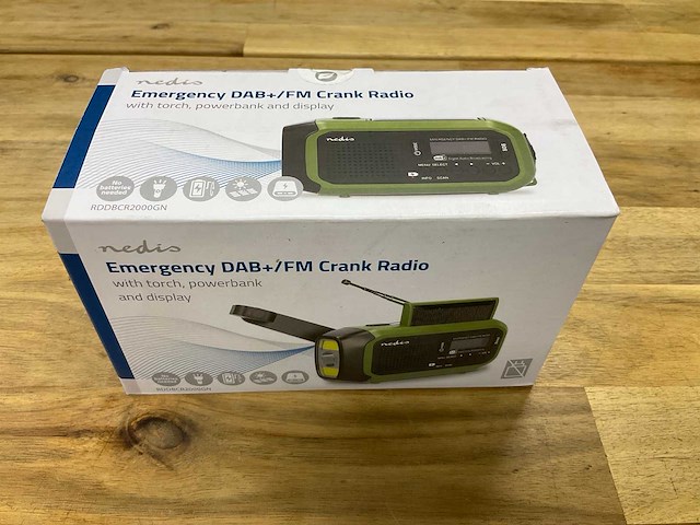 Nedis emergency dab+/fm crank radio - afbeelding 2 van  2