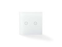Nedis smartlife lichtschakelaar wifi dubbel 1000w glas wit - afbeelding 2 van  4