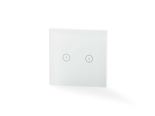 Nedis smartlife lichtschakelaar wifi dubbel 1000w glas wit - afbeelding 3 van  4