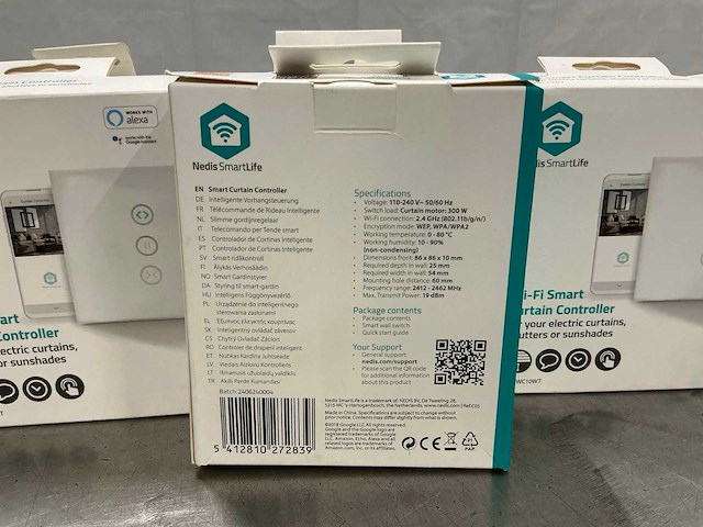 Nedis smartlife wandschakelaar voor gordijn / sluiter / zonnescherm (7x) - afbeelding 1 van  4