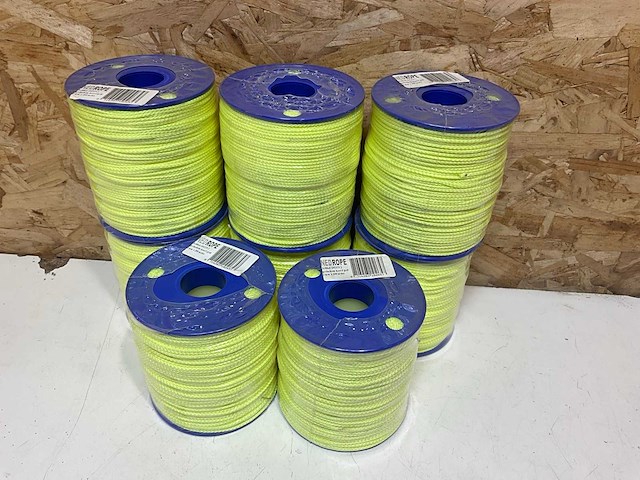 Nedrope gevlochten koord geel 2mmx200m (8x) - afbeelding 1 van  2