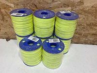 Nedrope gevlochten koord geel 2mmx200m (8x) - afbeelding 1 van  2