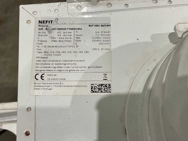 Nefit - proline nxt hrc30/cw5 - cv ketel - afbeelding 7 van  7