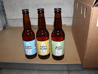 Negen dozen speciaal bieren deels aangebroken w.o. tripel, blond, weizen, fruitweizen, etc. op drie schappe... - afbeelding 3 van  4